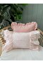 Scallop Frilly Throw Pillow Cover Salmon Special Design Throw Pillow Cover - 4