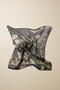 100% Silk Bandana Scarf(55X55 cm)-Vincent Van Gogh (Almond Tree Black) - 2