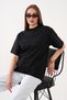 Women's Glittery Shiny Oversized Premium Cotton Pack Heavy Fabric T-Shirt - 5