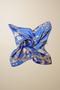 100% Silk Bandana Scarf(55X55 cm) -Vincent Van Gogh (Almond Tree Blue) - 2