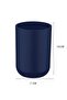 Set of 2 Navy Blue, Toothbrush Holder and Liquid Soap Dispenser - Brazilian Model - 3