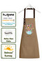 Kitchen Apron Set of 2 Stain-Proof Water-Repellent Fabric Fade-Free Print Floral Cake and Teapot Patterned - 5