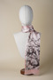 100% Silk Shawl Scarf (27X135 cm)-Vincent Van Gogh (Almond Tree Pink) - 2