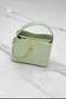 Women's 3-Compartment Square Model Chain Detail Handbag and Shoulder Bag Water Green