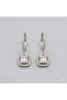 Special Series Zircon Stone Dangle Baguette Steel Earrings - 2.8 cm