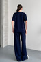 Women's Modal Fabric Half Sleeve V-Neck Tracksuit Set 1209 - 4