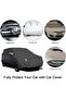 Size M Car Cover with Reflective Strips, Dustproof UV-Proof for Medium Cars - 5