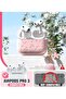 Compatible with AirPods Pro 3 Case 2025 Cute with Cherry Blossom Keychain
