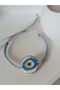 Evil eye bead handmade polymer clay bracelet - 5
