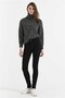 Jamy Women's Skinny Highrise Fit Jean Pants Stay Black - 2