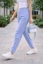 Women's Summer Synthetic Linen High Waist Elastic Skinny Leg Mom Pants C611 - 3