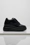 Cloudlift Women's Black Hidden Heel Lace-Up Sneaker Daily Comfortable Sports Shoes Height Increasing 8 cm - 4
