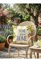 Home Sweet Home Lemon Patterned Double-Sided Digital Printed Velvet Cushion Cover - 43X43 cm - 2
