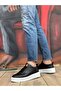 Ba8104 High Sole Black Leather Lace-Up Men's Shoes - 3