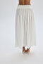 Aninas Elastic Waist Detail Ecru Midi Skirt - 5