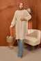 Beige Linda Tunic with Ribbed Sleeves - 3