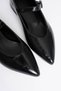 Women's black daily short heeled shoe tr23ms01a - 5