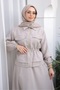 Stone Jacket Skirt Suit - 3