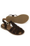 , Women's Genuine Leather Sandals 1611047Z26600 Brown - 6