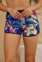 Shorts, Stretch Fabric Swim Shorts, Navy Palm
