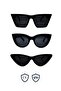 Uv400 Protective Cat Eye Women's Sunglasses Set of 3