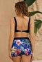 Shorts, Stretch Fabric Swim Shorts, Navy Palm - 4