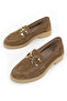 , Women's Genuine Leather Loafers Shoes 161359Z706 Caramel - 6