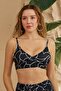 Bikini Set High Waist Recovery Black Striped Model - 5
