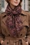 Soft Natural Tones Tropical Print Linen Look Square Shawl - Tropical Print Scarf Foulard