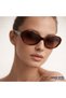 Women's Brown Bone Polarized Retro Sunglasses CS012 C16