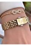 Gold Color Waterproof Women's Wristwatch - Bracelet Gift - 5