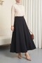 Imported Lycra Crepe Fabric Kilos Bell Skirt - Black - 5