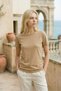 Unisex Slim Fit 100% Cotton Soft Textured Crew Neck Cream T-Shirt - 6