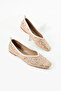 Women's Sequined Glittery Sequined Ballerinas Beige Stylish Elegant Daily Comfortable Shoes Danıca