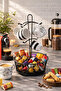 Metal Tea & Coffee Cup Stand-Black- for 6 People •• Coffee Corner Organizer Mug Hanger Metal Fruit Bowl Cup Holder Kitchen Cup Hanger Coffee Capsule Nut Holder Snack Cup Holder Basket - 2