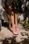Anais Pink Patent Leather Heeled Slippers - 4