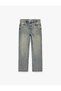 High Waist Pocketed Cotton Straight Leg Straight Fit Denim Pants - Straight Jeans - 4