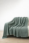 Green Cotton Decorative Sofa Cover 170x230 Size Optimal Anti-Slip Design - 3