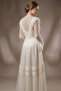 Bridal Dressing Gown Set - Satin Lace Double Luxury Nightgown Set - 5