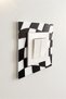 Dama Patterned Colorful Decorative Socket Ornament Black and White - Compatible with 8.5cm Sockets - 6