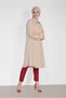 Lace-Up Collar Balloon Sleeve Tunic 4111 - 3