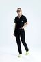 Black B-Flex Lycra Scrubs Set Lower and Upper Part Doctor Nurse Uniform - 2