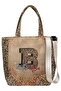 Women's Vegan Cream Leopard Large Tote Bag - Warner Bros Looney Tunes Leopard Bugs Bunny Design