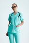 Mint Green Family Health Working Uniform Lycra Scrubs Set (Bermuda) - 2