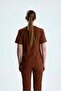 Brown Hospital Uniform Lycra Scrubs Set (Friar Brown) - 4