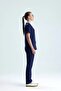 Dark Blue Nurse Uniform Lycra Scrubs Set (Patriot Blue) - 3