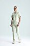 Bej Health Technician/Technician and Medical Secretary Formal Lycra Scrubs Set (Moth) - 2