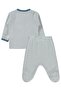 Striped 1-9 Month Pajama Set - Ecru - 3