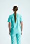 Mint Green Family Health Working Uniform Lycra Scrubs Set (Bermuda) - 4