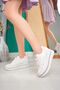 Hidden Heel Sole Rhinestone Sneakers - 6